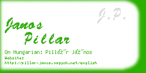 janos pillar business card